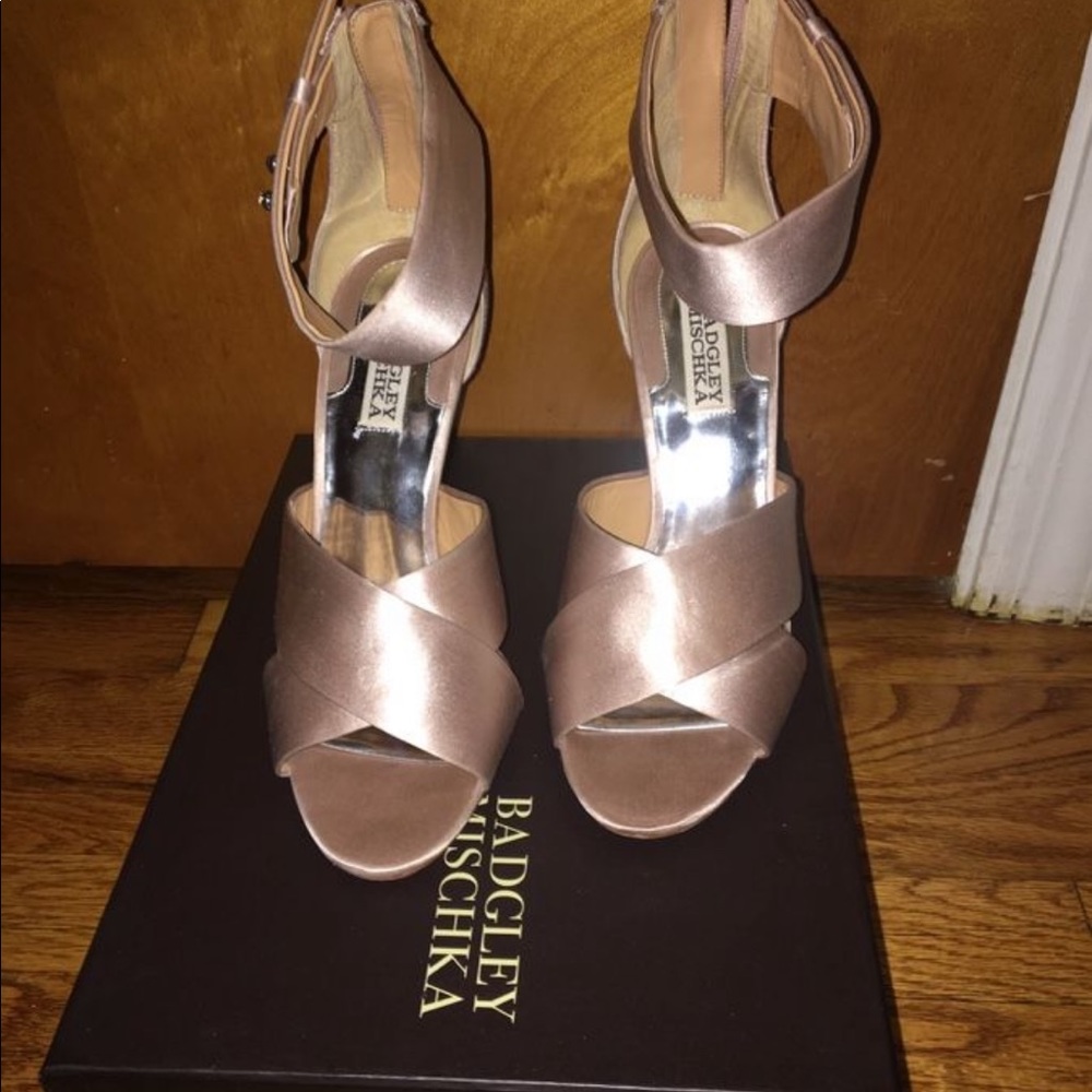 Badgley Mischka Kassie Pink Champagne Special occasion heels Size 8.5